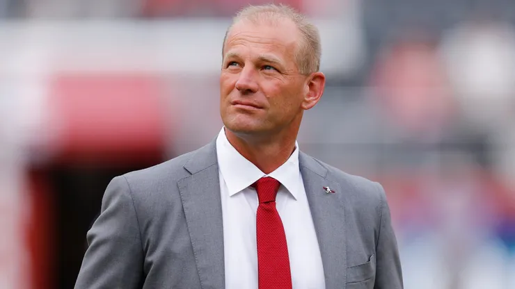 Head coach Kalen DeBoer of the Alabama Crimson Tide looks on before the game against the Georgia Bulldogs at Bryant-Denny Stadium on September 28, 2024 in Tuscaloosa, Alabama.