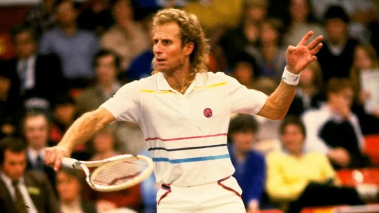 Vitas Gerulaitis of the USA in action during a match.