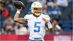 Trey Lance of the Los Angeles Chargers