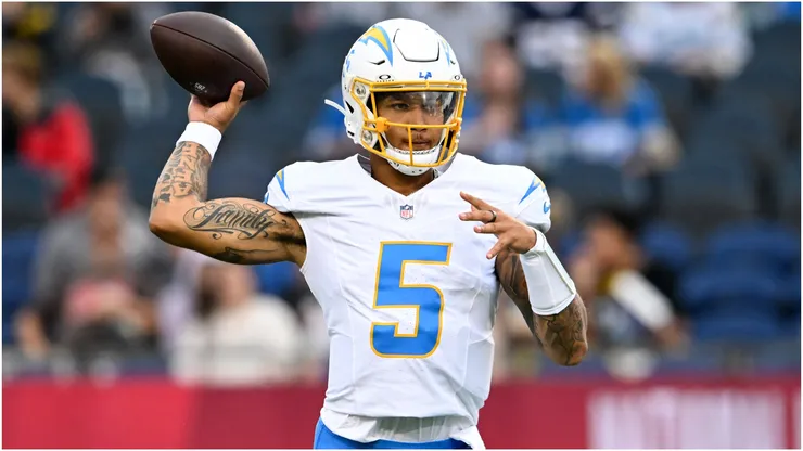 Trey Lance of the Los Angeles Chargers
