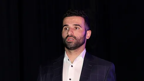 Nazem Kadri #91 of the Colorado Avalanche arrives for their game against the St Louis Blues during Game One of the Second Round of the 2022 Stanley Cup Playoffs at Capital One Arena at Ball Arena on May 17, 2022 in Denver, Colorado.