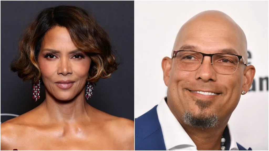 Halle Berry attends the 2025 Chopard Universe Dinner at the 78th annual Cannes Film Festival — David Justice attends the 2022 Harold and Carole Pump Foundation Gala. (Source: Andreas Rentz/Getty Images — Rodin Eckenroth/Getty Images)