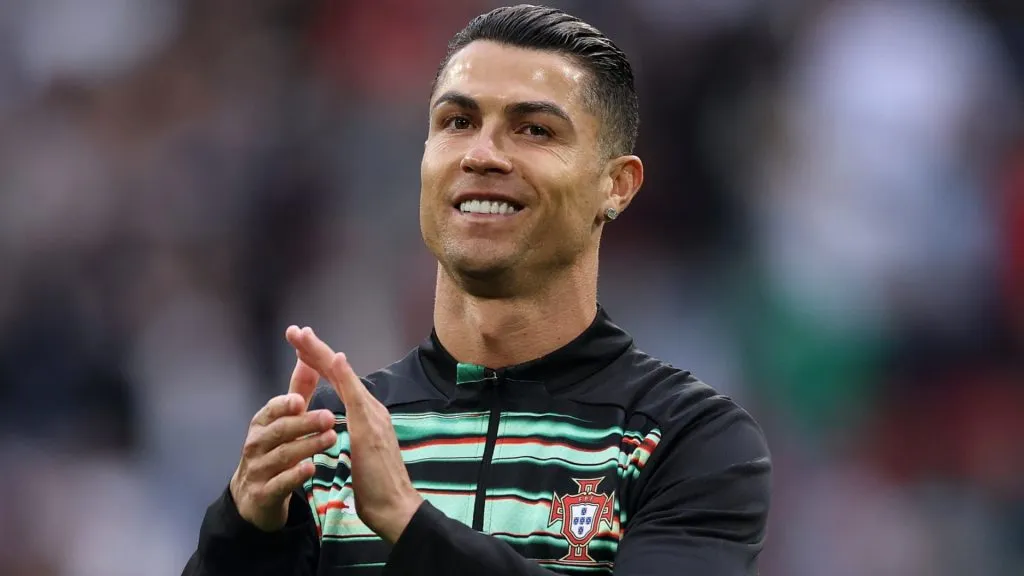 Cristiano Ronaldo of Portugal warms up prior to the UEFA Nations League 2025 final match between Portugal and Spain at Munich Football Arena on June 08, 2025. (Source: Lars Baron/Getty Images)