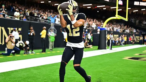 Chris Olave #12 of the New Orleans Saints
