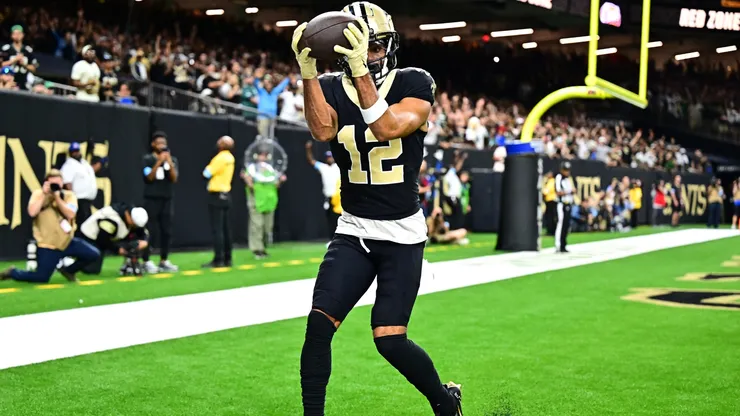 Chris Olave #12 of the New Orleans Saints