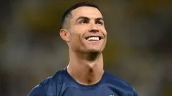 Cristiano Ronaldo of Al Nassr FC reacts during a Saudi Pro League match.