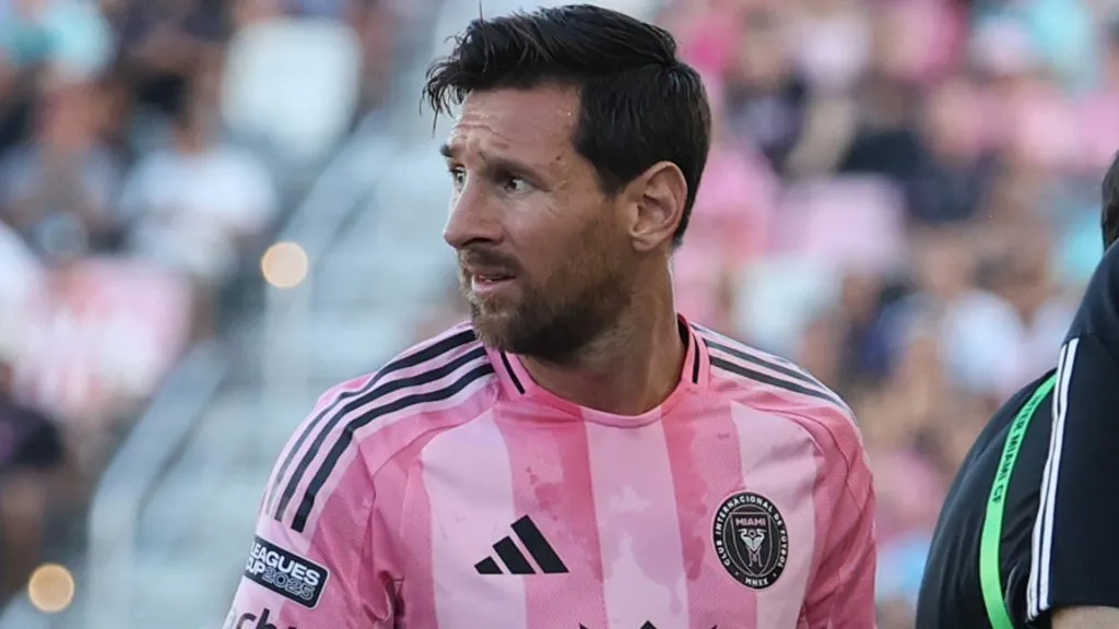 Inter Miami star Lionel Messi playing in the Leagues Cup