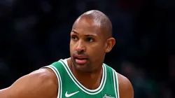 Al Horford #42 of the Boston Celtics looks on during the game against the Orlando Magic