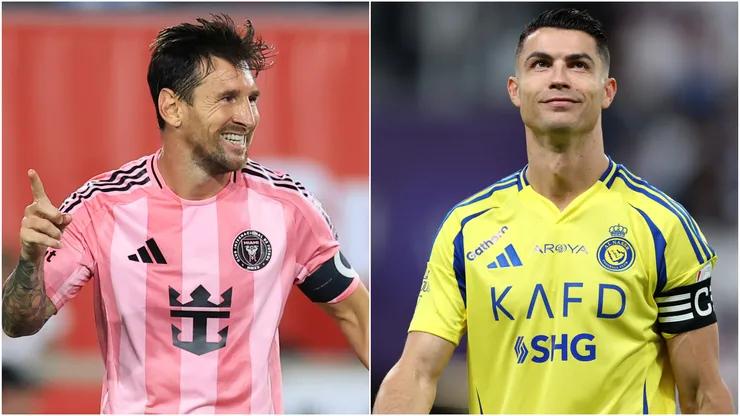 Lionel Messi of Inter Miami CF and Cristiano Ronaldo of Al Nassr.