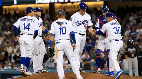 Los Angeles Dodgers players back in 2018.