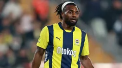 Allan Saint-Maximin of Fenerbahce looks on during the Turkish Super League match between Fenerbahce and Galatasaray at Ulker Sukru Saracoglu Stadium on April 2, 2025.