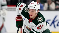 Marco Rossi #23 of the Minnesota Wild skates against the Minnesota Wild during the first period at Climate Pledge Arena on March 04, 2025 in Seattle, Washington.