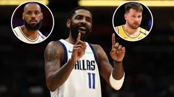 Kyrie Irving #11 of the Dallas Mavericks reacts during the game against the New Orleans Pelicans at Smoothie King Center.