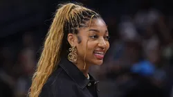 Angel Reese of Chicago Sky smiles during
