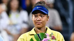 Naomi Osaka during the Canadian Open trophy ceremony