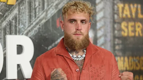 Jake Paul attends Netflix Live Event: Katie Taylor vs Amanda Serrano.