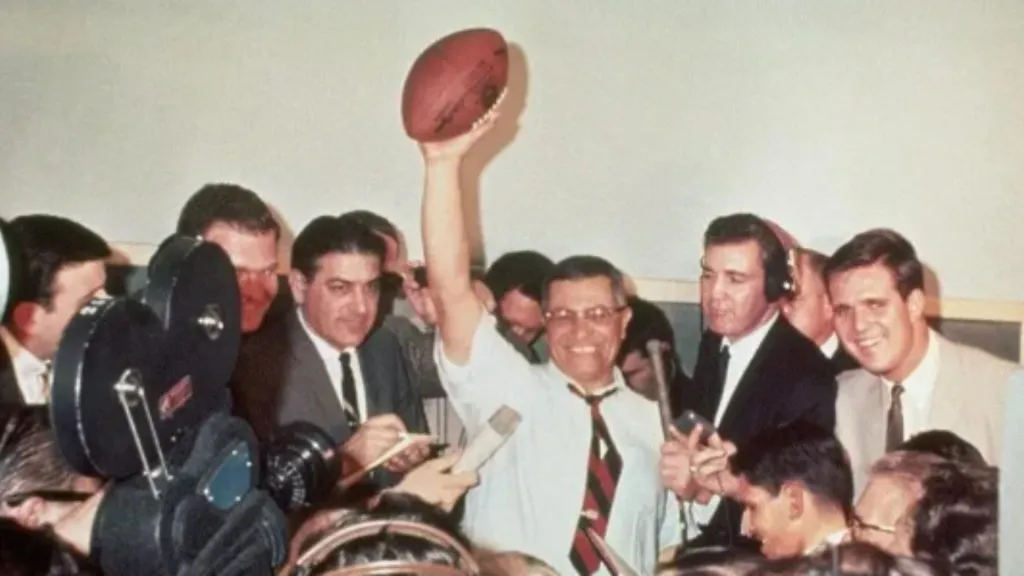 Vince Lombardi celebrating after the Super Bowl. (Source: Getty Images)