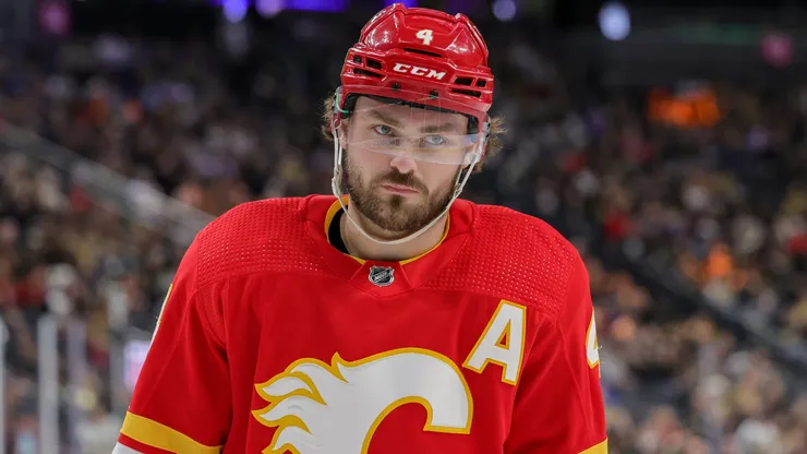Rasmus Andersson #4 of the Calgary Flames