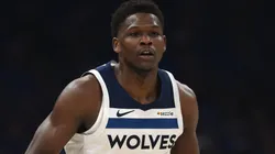 Anthony Edwards #5 of the Minnesota Timberwolves during a game.