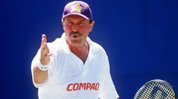 John Newcombe during the Starlight Foundation Tennis charity event held at the Sydney International Tennis Centre.