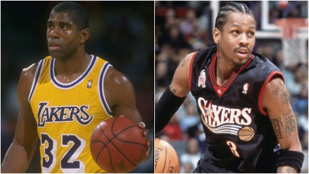 NBA legends Magic Johnson and Allen Iverson