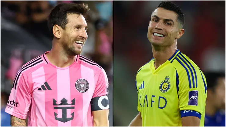 Lionel Messi of Inter Miami CF and Cristiano Ronaldo of Al Nassr.