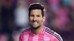 Lionel Messi #10 of Inter Miami CF celebrates after scoring the team's second goal during the MLS match between Inter Miami CF and LA Galaxy