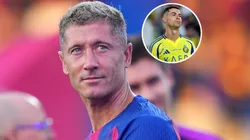 Robert Lewandowski of FC Barcelona and Cristiano Ronaldo of Al Nassr.