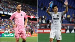 Lionel Messi of Inter Miami and Son Heung-Min of the Los Angeles Galaxy