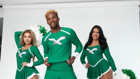 James Christian Legette as part of the Eagles cheerleaders squad.