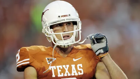 Wide receiver Jordan Shipley #8 of the Texas Longhorns looks on during their game against the Louisiana Monroe Warhawks on September 5, 2009.