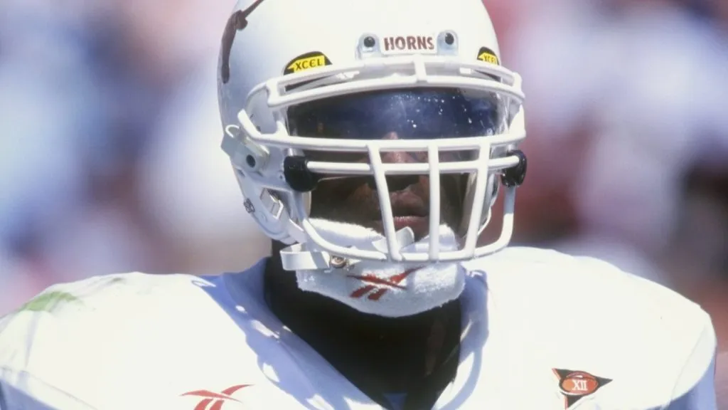 Running back Ricky Williams #34 of the Texas Longhorns in action during the game against the UCLA Bruins at the Rose Bowl in 1998. (Source: Getty Images)