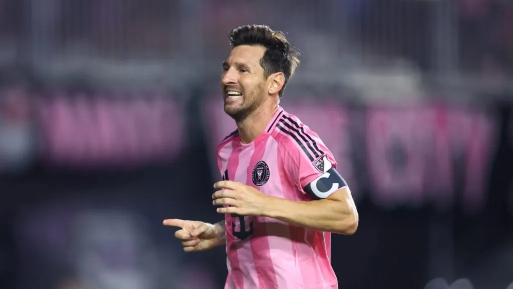 Lionel Messi of Inter Miami celebrates (Megan Briggs/Getty Images)