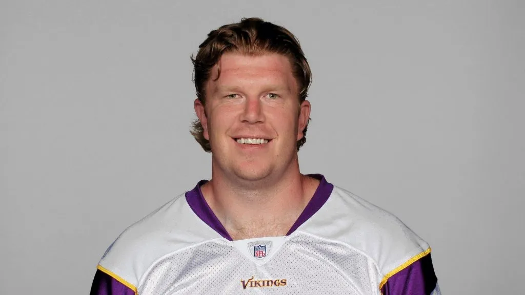 Matt Birk of the Minnesota Vikings poses for his 2008 NFL headshot at photo day in Minneapolis. (Source: NFL Photos)