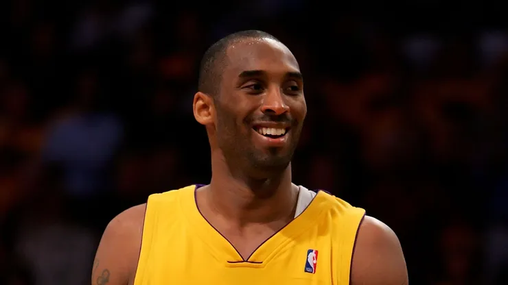 Kobe Bryant #24 of the Los Angeles Lakers smiles after the Lakers defeated the Phoenix Suns.