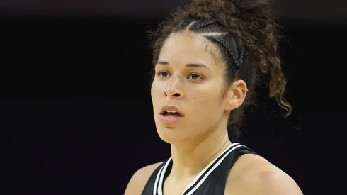 Veronica Burton #22 of the Golden State Valkyries during the WNBA game at PHX Arena on June 05, 2025.
