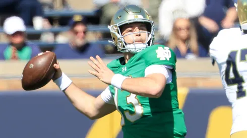 Notre Dame starting QB CJ Carr.