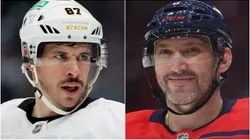 Sidney Crosby of the Penguins and Alex Ovechkin of the Capitals