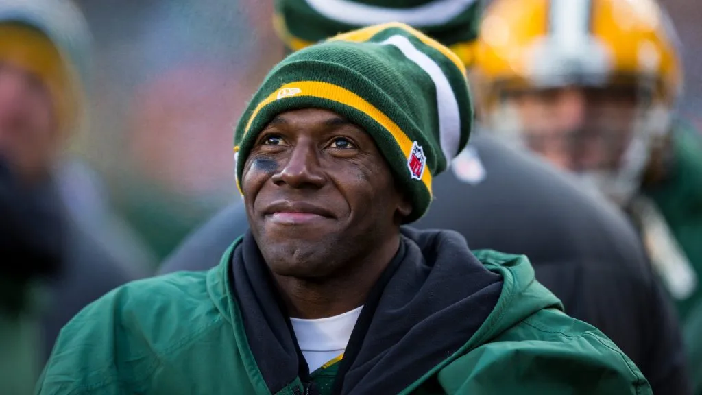 Donald Driver #90 of the Green Bay Packers on the sidelines against theTennessee Titans at Lambeau Field on December 23, 2012. (Source: Tom Lynn /Getty Images)