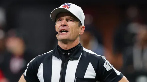 Referee Land Clark during the second quarter between the Falcons vs Panthers on January 05, 2025 in Atlanta.