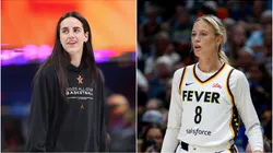 Indiana Fever guards Caitlin Clark and Sophie Cunningham