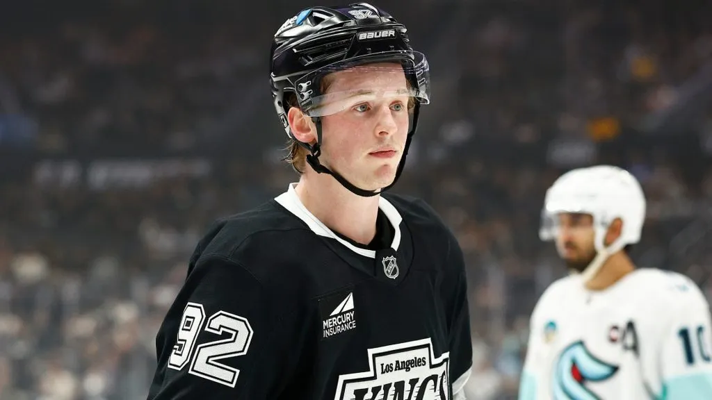 Brandt Clarke of the Los Angeles Kings