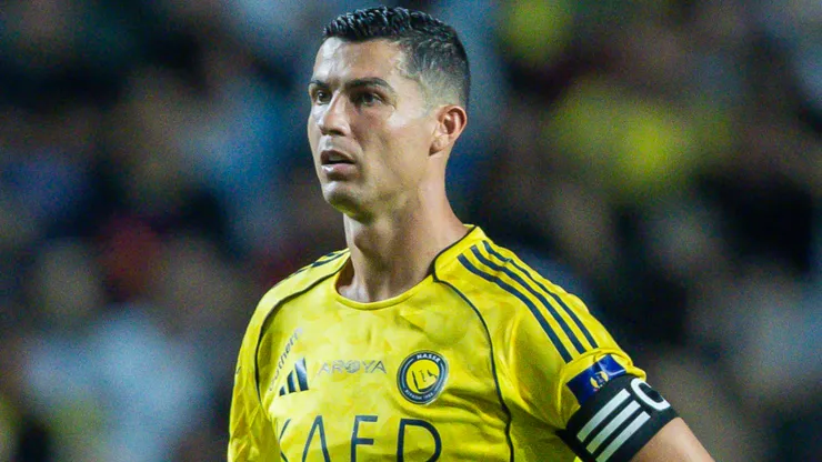 Cristiano Ronaldo of Al-Nassr looks on during to the Saudi Super Cup semi final between Al-Nassr and Al-Ittihad.