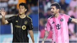 Son Heung-Min of LAFC and Lionel Messi of Inter Miami