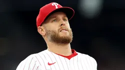 Zack Wheeler during a doubleheader against the Braves on May 29, 2025 in Philadelphia.