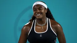 Hailey Baptiste during day six of the Mubadala Abu Dhabi Open, part of the Hologic WTA Tour in 2026.