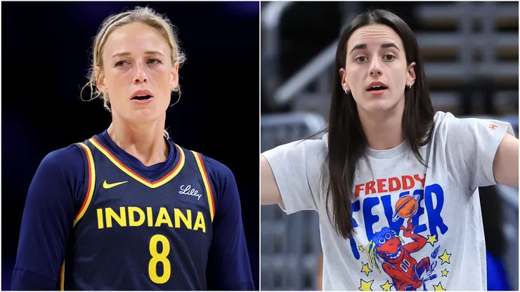 Sophie Cunningham and Caitlin Clark.