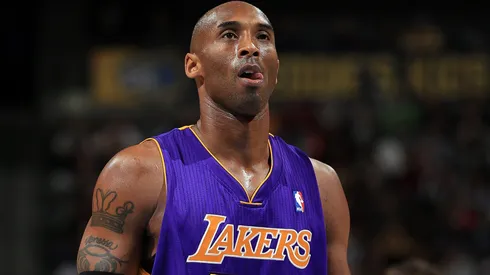 Kobe Bryant #24 of the Los Angeles Lakers takes a free throw against the Denver Nuggets.