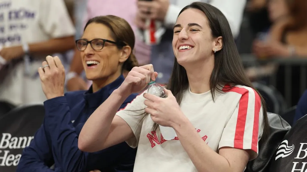 Caitlin Clark with Stephanie White