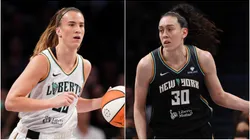 Sabrina Ionescu and Breanna Stewart of the New York Liberty